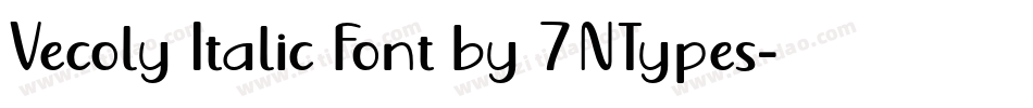 Vecoly Italic Font by 7NTypes字体转换